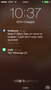 I'll get to your texts in a minute, Matt. First, let me opine about Dillon Gee.